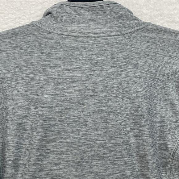 North Face Womens Medium Gray 1/4 Zip Pullover Stretch Thumb Holes Athletic Top - Picture 5 of 15